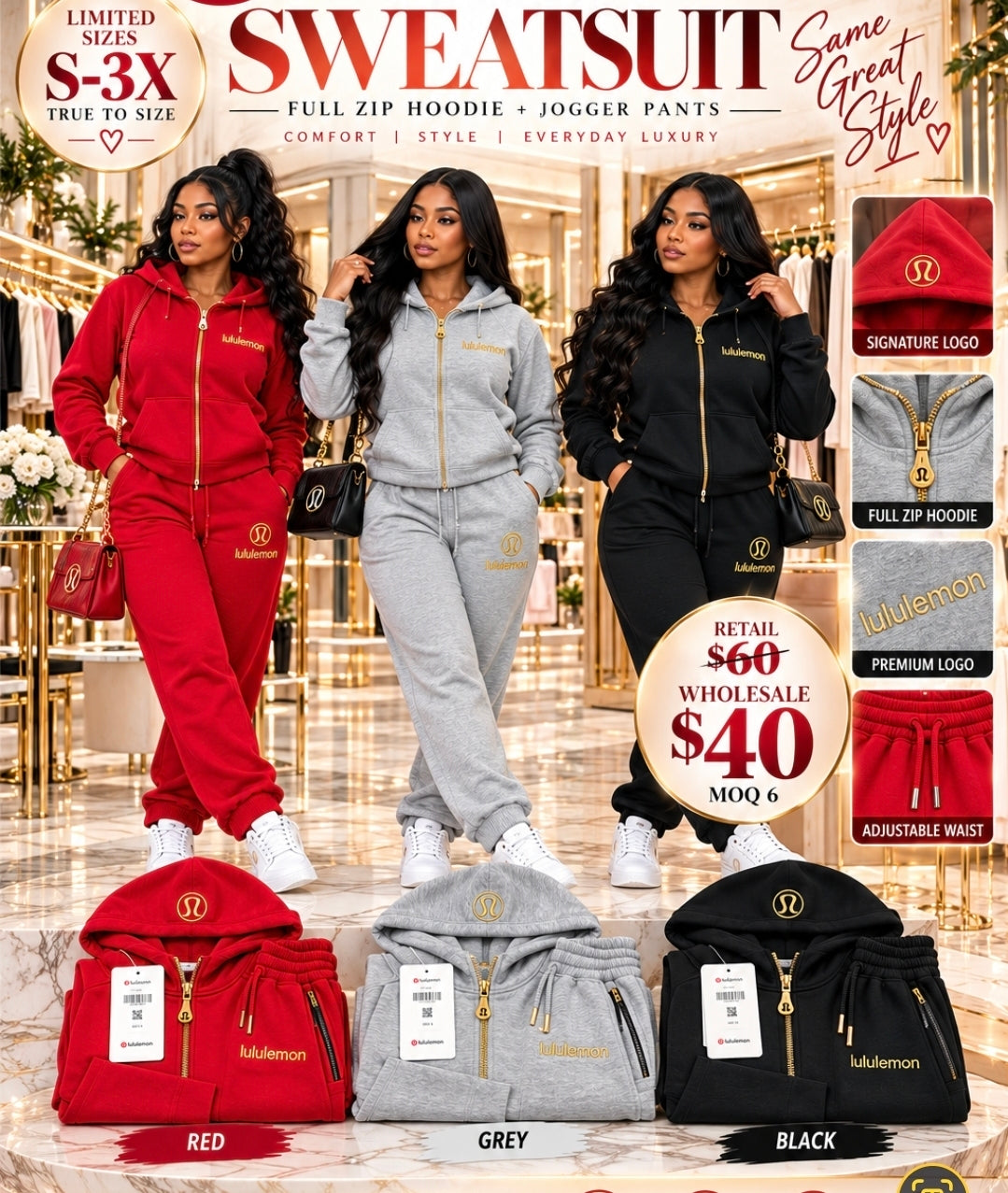 LULU SWEATSUITS PRE ORDER