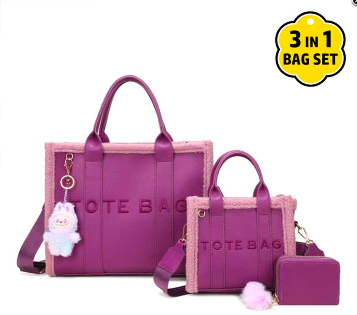 3 pc TOTE BAG set