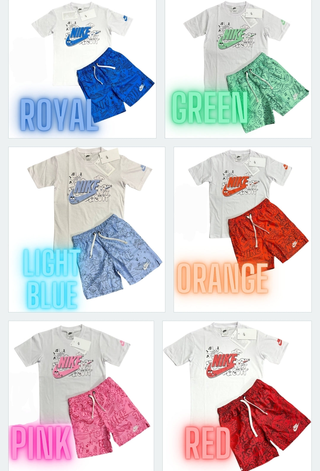 Kids NK short sets PRE ORDER